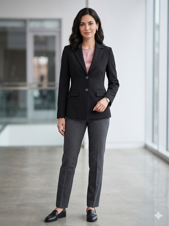 Tristan & Iseut Jackets & Blazers - Tristan & Iseut Black Women's Tailored Blazer Made In Canada Size 4